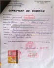 Certificat de domicile